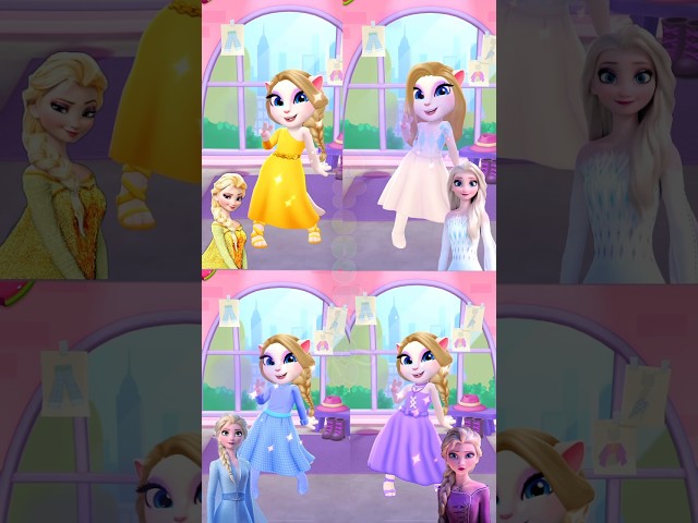 Frozen Elsa dress up my talking angela 2 #elsa #elsaedits #elsacosplay