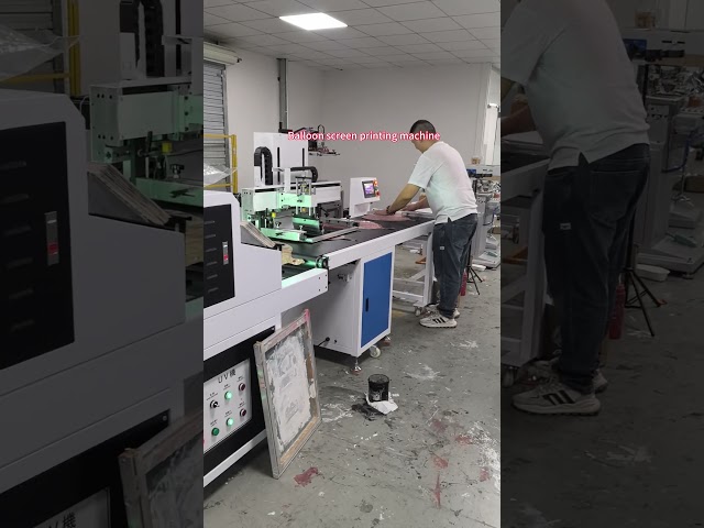 Balloon automatic screen printing machine, assembly line screen printing machine