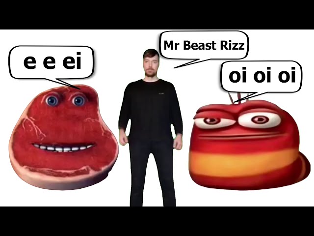 Mr Beast Rizz vs oi oi oi red larva vs e e ei i'm on vacation