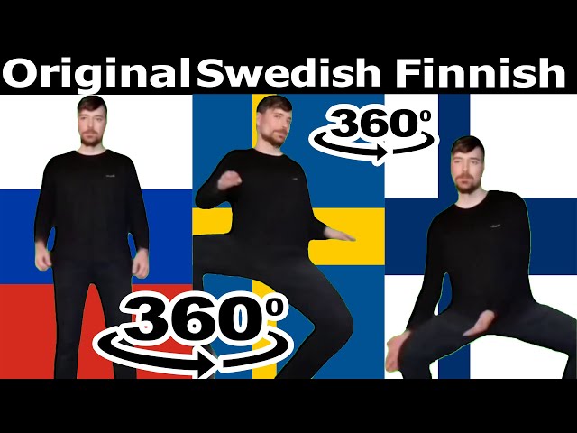 Mr Beast Rizz (Original vs Swedish vs Finnish Versions) 360º