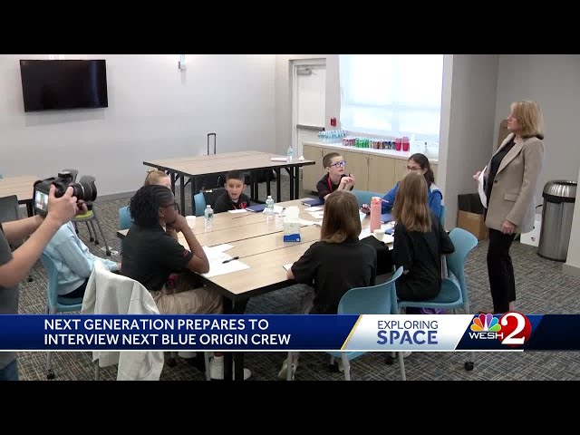 Young aspiring astronauts preparing to interview next Blue Origin Crew in Central Florida