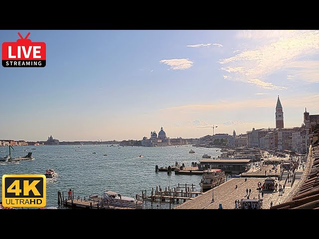 4K Live Webcam Venice - St. Mark's Basin in Live Streaming from Tribute to Music Venice