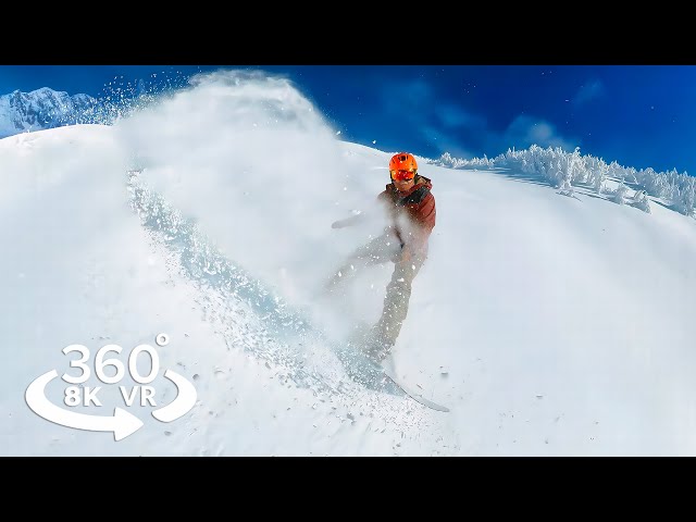 Epic POWDER Snowboarding in 360° 60fps Metaverse for Oculus Quest 2 (w/ Real Human 😎)