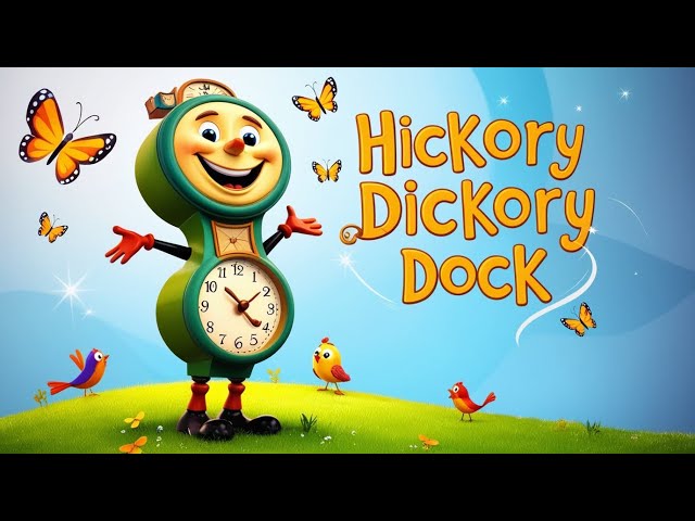 "🎶 Hickory Dickory Dock | Engaging Nursery Rhyme with Fun Animation | Kids’ Learning Song 🎶"