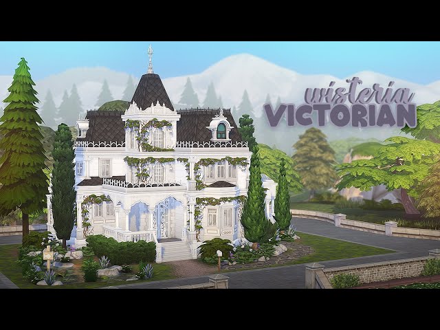 White Wisteria Victorian 🤍 | The Sims 4 Speed Build