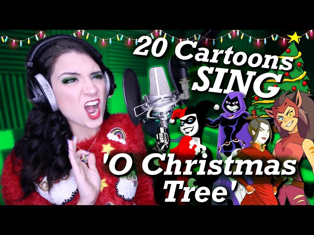 20 cartoon voices sing O Christmas Tree