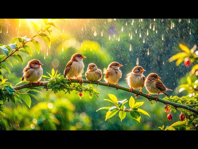 Birds In The Rain 🕊️ Healing Music For Stress Relief With The Sounds Of Birds And Rain 🌧️