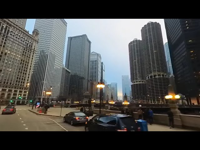 Subaru STi ride downtown Chicago on New Years Day 2023 - Insta360