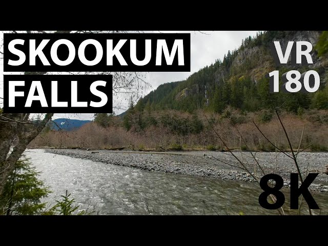 8K VR180 Relaxing River and Waterfall