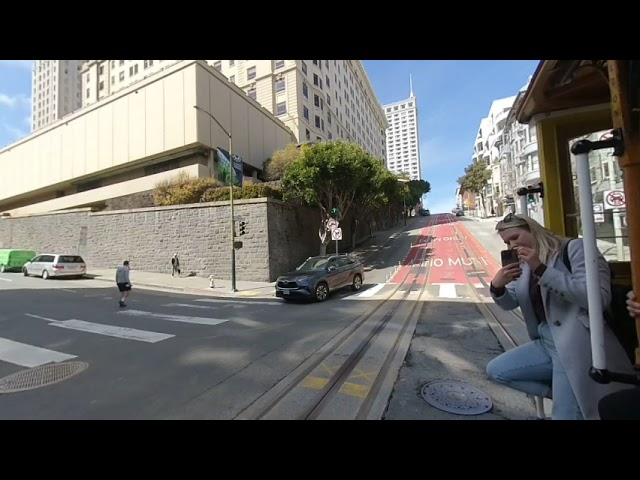 San Francisco Cable Car (Trolly) Riding in 3D 180