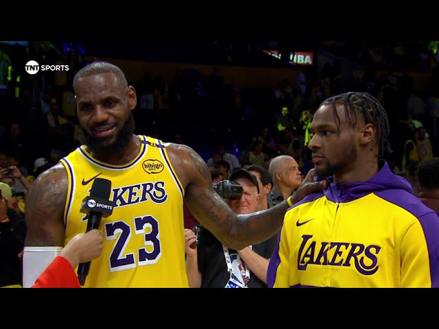 LeBron & Bronny James' Post Game Interview After Making NBA History! 🔥| October 22, 2024