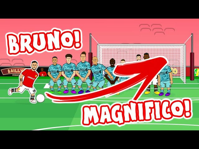 💥BRUNO! MAGNIFICO!💥 Fernandes Free-Kick vs Liverpool (442oons Parody)