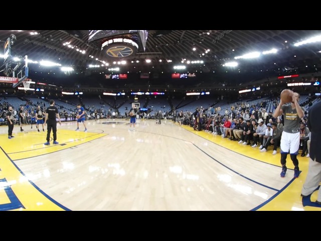 Stephen Curry Pre-Game 3-Pointers in 360 Degrees!!!