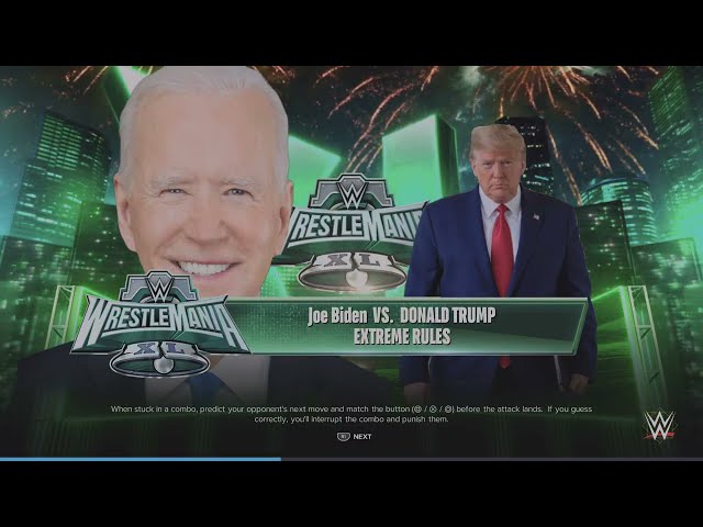 WWE 2K24 - Joe Biden Vs Donald Trump - Gameplay (4K UHD)