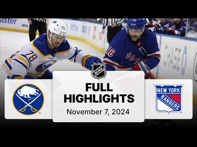 NHL Highlights | Sabres vs. Rangers | November 07, 2024