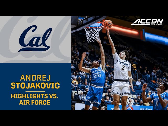 Cal's Andrej Stojakovic Scores 21 On Air Force