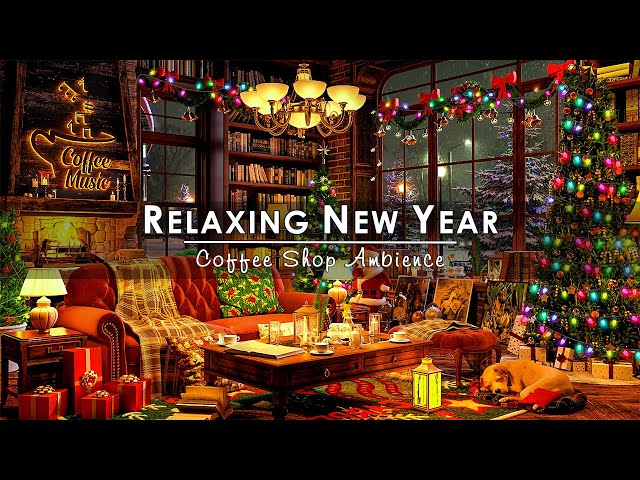 Relaxing New Year Jazz Music to Unwind ☕ Smooth Jazz Piano Music at Cozy Winter Coffee Shop Ambience