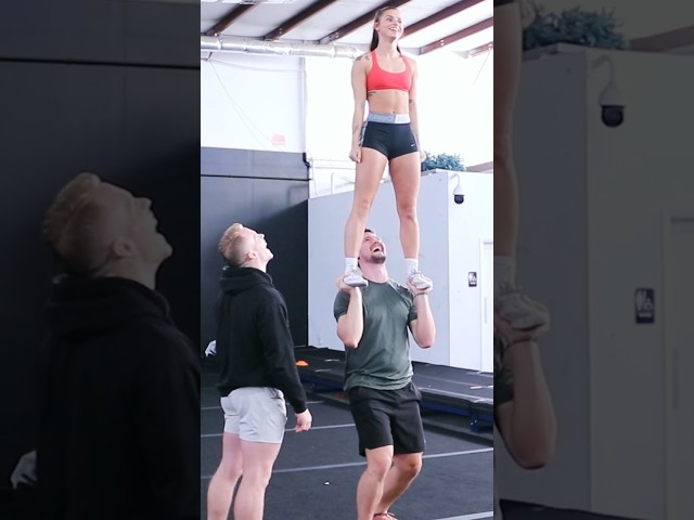 "What is wrong with you?" #cheer #stunt #shorts