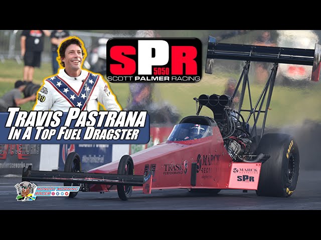 Travis Pastrana In A NHRA Top Fuel Dragster At zMAX Dragway | Scott Palmer Racing