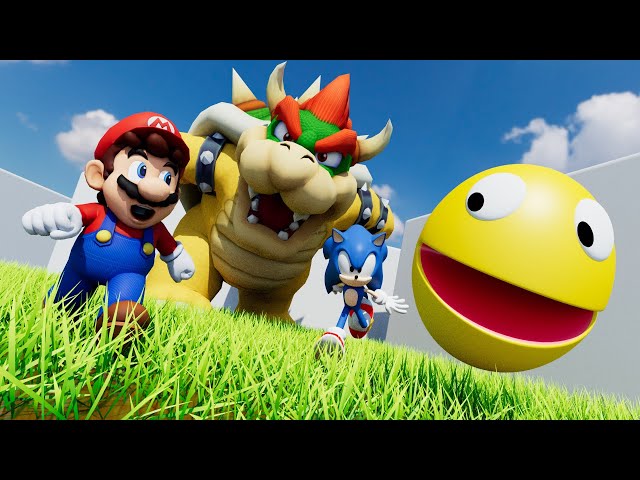 The Ultimate Showdown: Pacman vs Mario vs Sonic vs Bowser