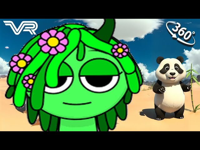 Find Incredibox Sprunki Green Vineria in 360° VR  Animation