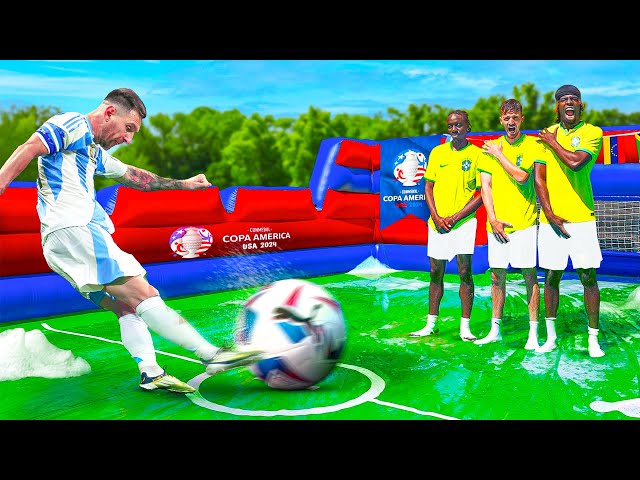 COPA AMERICA 2024 SLIP N SLIDE FOOTBALL MATCH!!