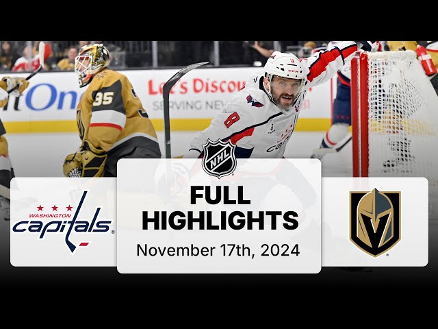 NHL Highlights | Capitals vs. Golden Knights | November 17, 2024