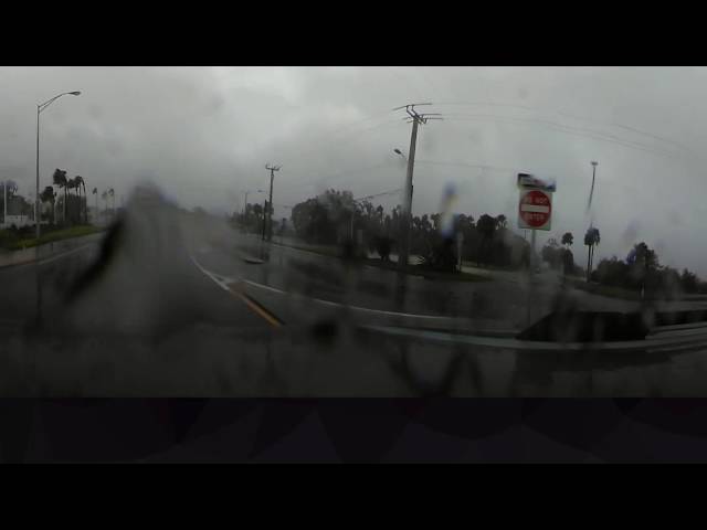 INTENSE 360 degree video in Hurricane Matthew eye wall, Daytona Beach, FL