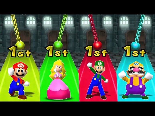 Mario Party N64 Minigames - Mario Vs Peach Vs Luigi Vs Wario (Hardest Difficulty)