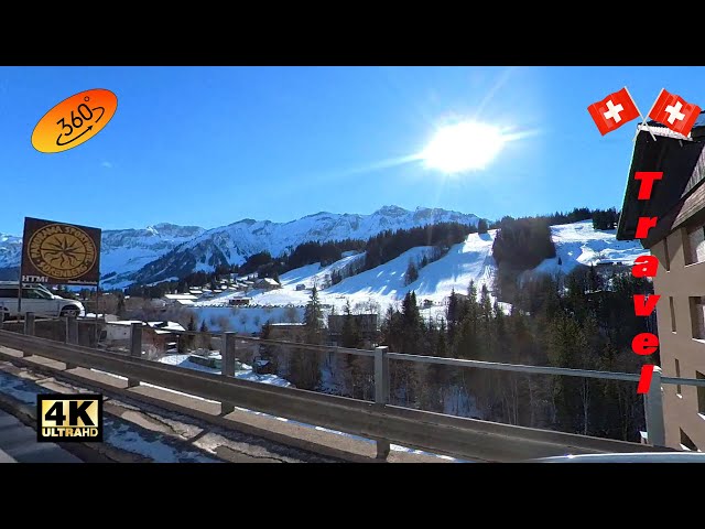 Driver's View: Driving from Littau LU to the Ski Region Sörenberg Switzerland 4k 360°