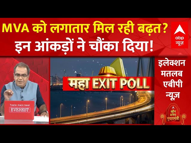 Exit Poll 2024 with Sandeep Chaudhary: MVA को लगातार मिल रही बढ़त? इन आंकड़ों ने चौंका दिया! | ABP