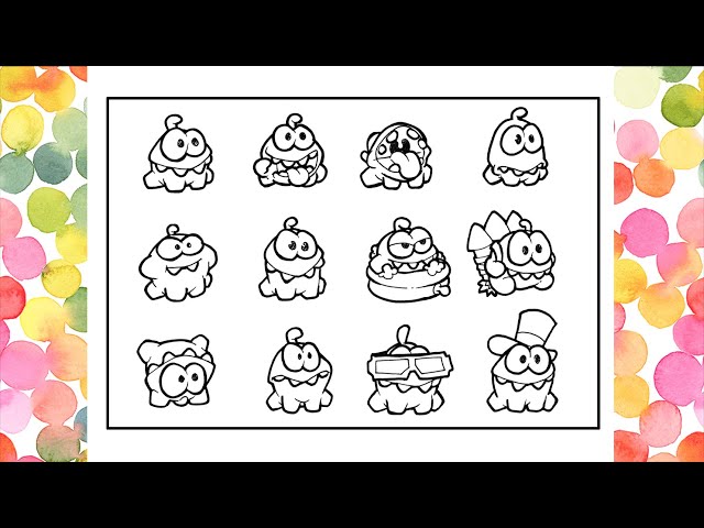 Om Nom Coloring Page / Cut the Rope Game Coloring Pages / Dirty Palm - Freakshow (feat. LexBlaze)