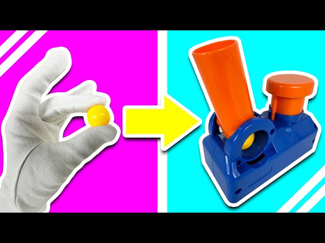 I DESTROYED 2 MARBLE RUNS With A CANNON!!!  + RAPID FIRE!!!  + SLOW MOTION!!!