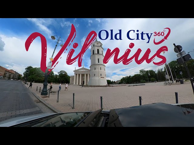 Ride around Old Town, Vilnius, Lithuania | VR | 360 video