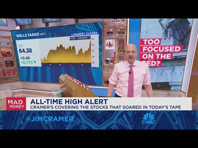 Jim Cramer looks at today's high flying stocks