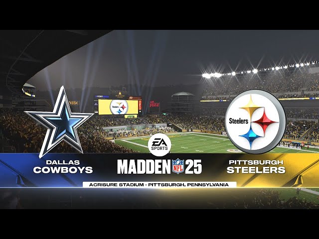 Madden NFL 25 - Dallas Cowboys Vs Pittsburgh Steelers Simulation PS5 Week 5 (Quick Presentation)