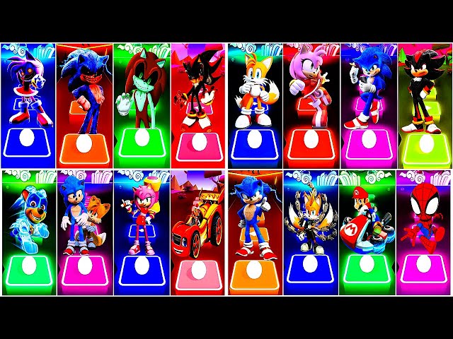 Sonic The Hedgehog&Sonic Exe 🆚 Mario 🆚 Spider Man 🆚 Paw Patrol || Tiles Hop EDM Rush