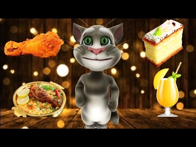 mirchi colour funny talking Tom comedy video #talking_tom_eat_chicken #talkingtom #subscrib