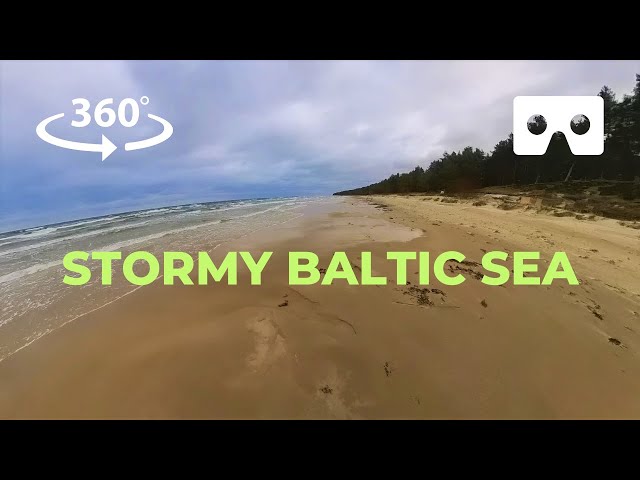 VR 360 Video: Stormy Baltic Sea in Latvia