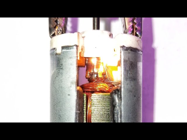 12V DC Motor Overvoltage Durability Test at 55V using WD40