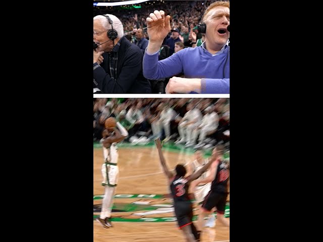 HIGHLIGHTS: Watch Scal go nuts watching Jaylen Brown pull a 'Steph Curry' on this 3-pointer #shorts