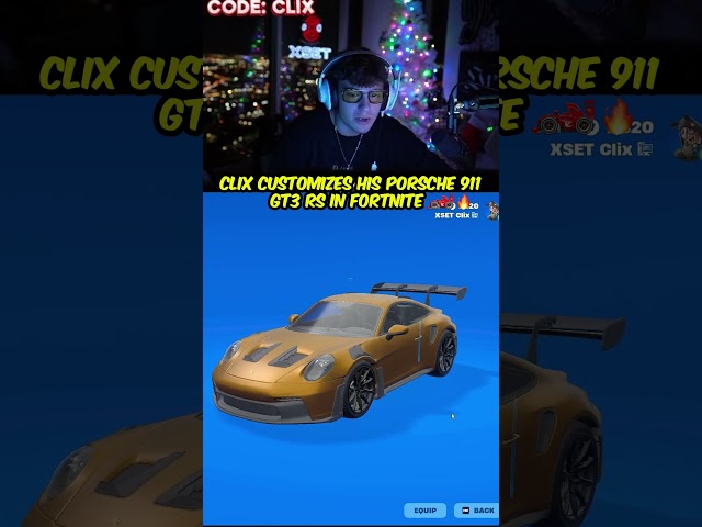 Clix CUSTOMIZES his Porsche 911 GT3 RS in Fortnite 🏎️🔥