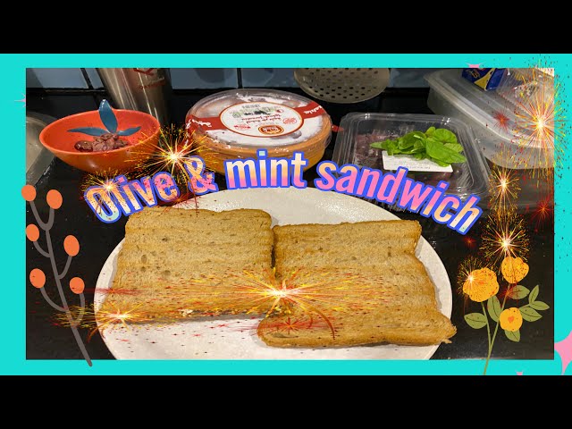 Nor cooks cooking/olive & fresh mint sandwich reverse video#asmr#satisfying