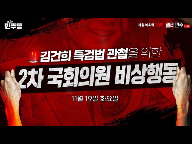 김건희 특검법 관철을 위한 2차 더불어민주당 국회의원 비상행동 11/19