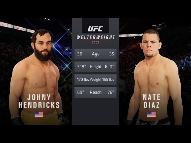 Nate diaz knockout on johnny hendrick ufc 4