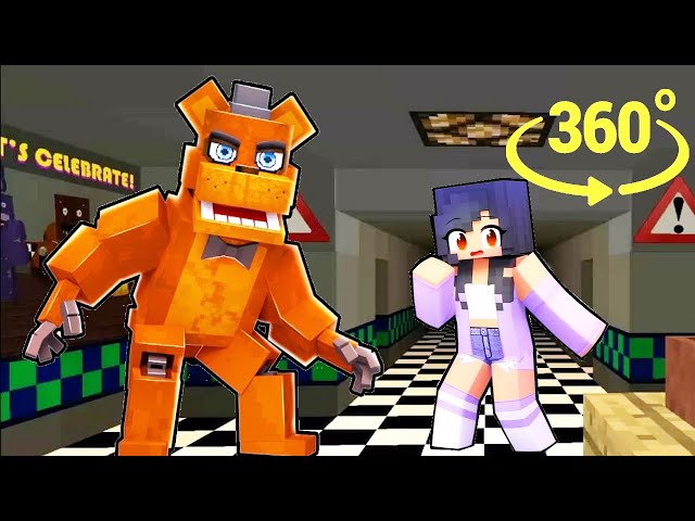 APHMAU saving friends from FREDDY in PIZZERIA - Minecraft 360°