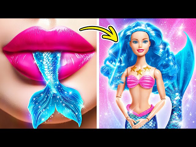 😱🧜‍♀️ WOW! BARBIE Becomes MERMAID! From Barbie Doll to Mermaid Doll Makeover by TeenVee!