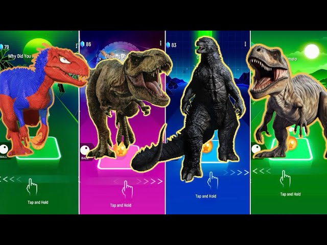 🦖 T-Rsx Spider Man vs Jurassic World vs Godzilla vs The Good Dinosaur | Coffin Dance 🪩