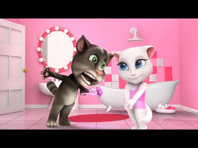 💙 Talking Tom vs. Talking Angela 💖  - Cartoon Shorts Compilation