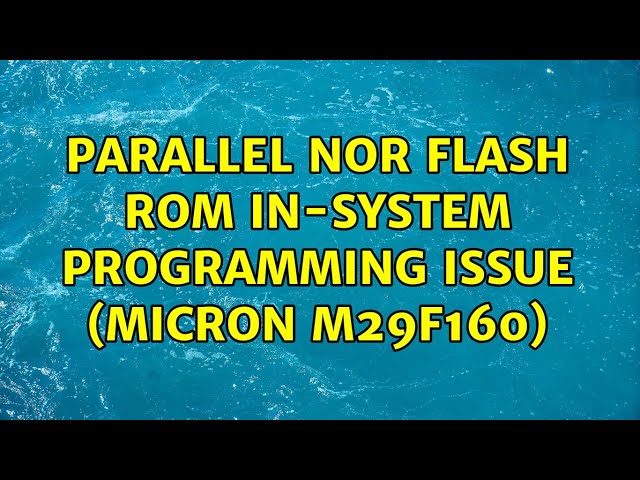 Parallel NOR Flash ROM in-system programming issue (Micron M29F160)